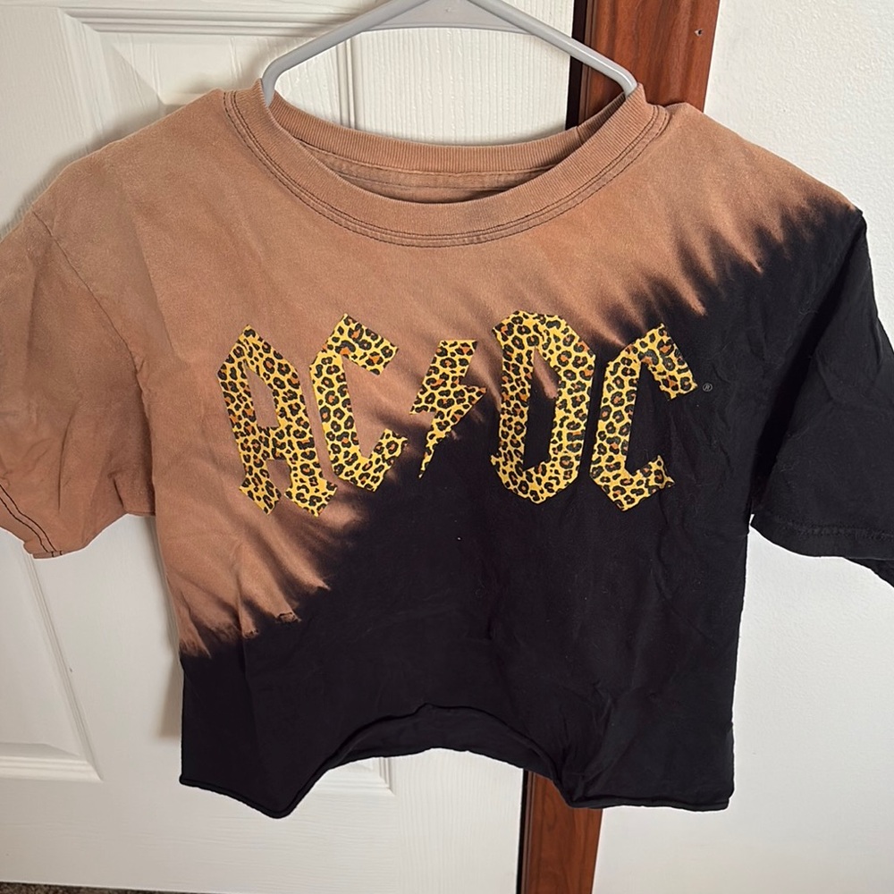 AC/DC Graphic Tee - Brown and Black